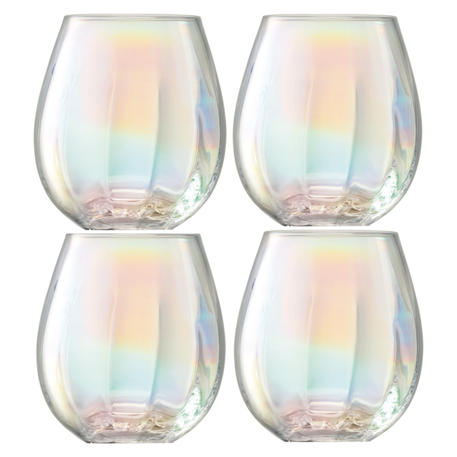 Набор стаканов LSA International Pearl 425 мл, 4 шт, стекло, п/у набор стаканов lsa international dusk 425 м 2 шт серо розовый