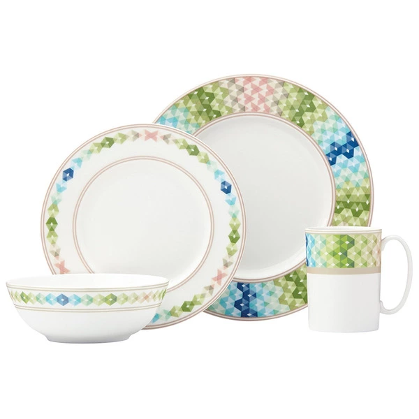 Сервиз чайно-столовый Lenox Праздник 365 на 1 персону 4 предмета, зелено-синий