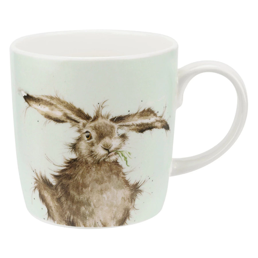 Кружка Royal Worcester Забавная фауна Рассеянный Зайчик 400 мл, голубая