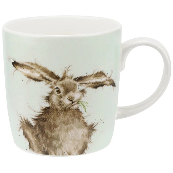 Кружка Royal Worcester Забавная фауна Рассеянный Зайчик 400 мл, голубая