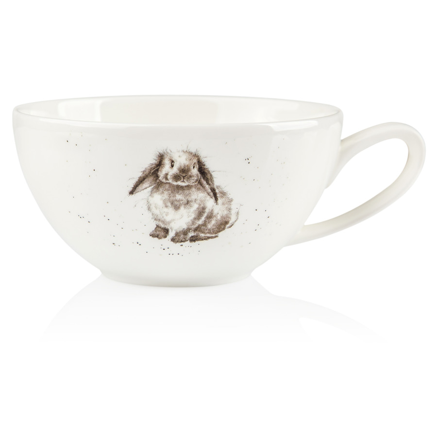Чашка для капучино с блюдцем Royal Worcester Забавная фауна Кролик 220 мл