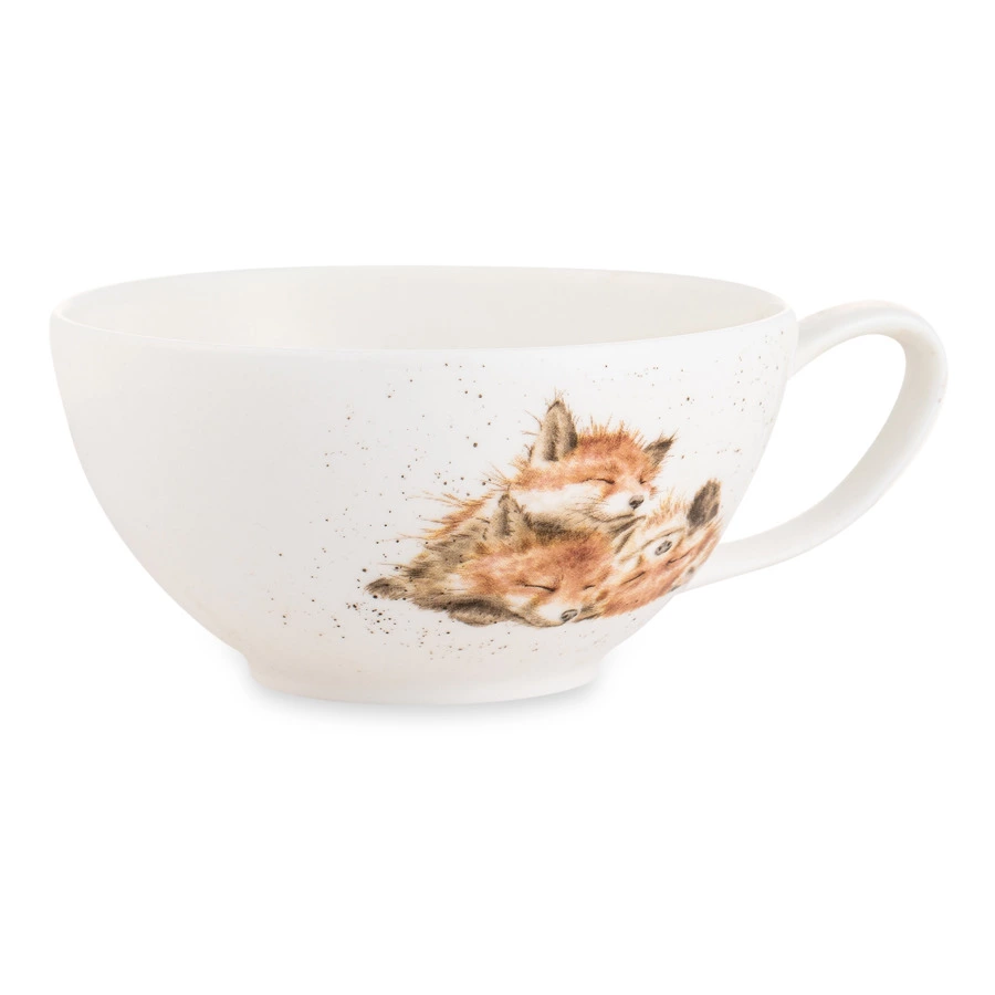 Чашка для капучино с блюдцем Royal Worcester Забавная фауна Лисички 300 мл