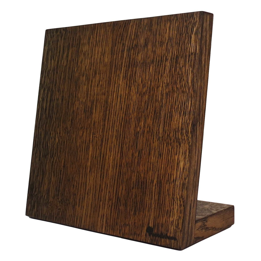 Подставка-блок магнитная для 5 кухонных ножей Woodinhome 26х25см, темно-коричневый дуб