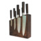 Подставка-блок магнитная для 8 кухонных ножей Woodinhome 24х26см, темный дуб