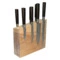 Подставка магнитная для 8 кухонных ножей Woodinhome двусторонняя Н24х26х7,5см, беленый дуб