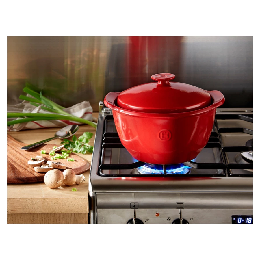 Мульти-кастрюля Emile Henry 2л ,37,3х13,6х9,7см, гранат, керамика жаропрочная