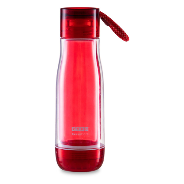 Бутылка Zoku 480 мл, стекло, красный