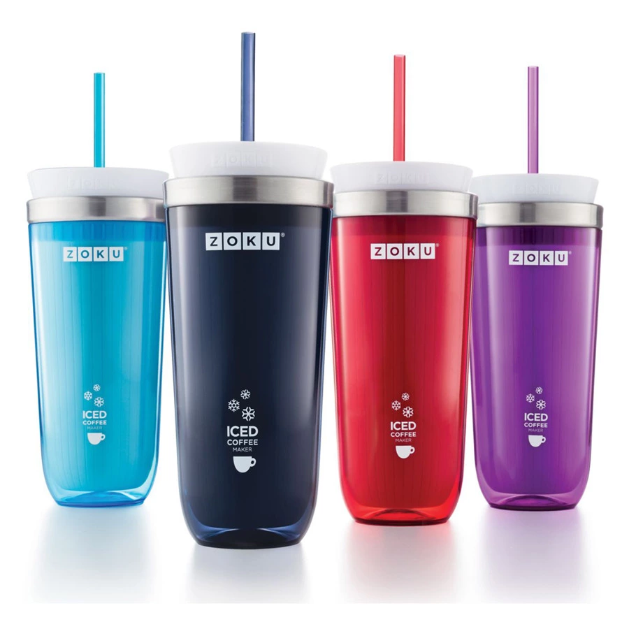 Стакан для охлаждения напитков 325мл "Iced Coffee Maker" (фиолетовый)