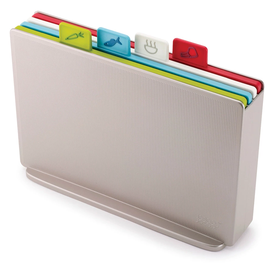 Набор разделочных досок Joseph Joseph Index 17 Regular (серебристый), 4шт в подставке