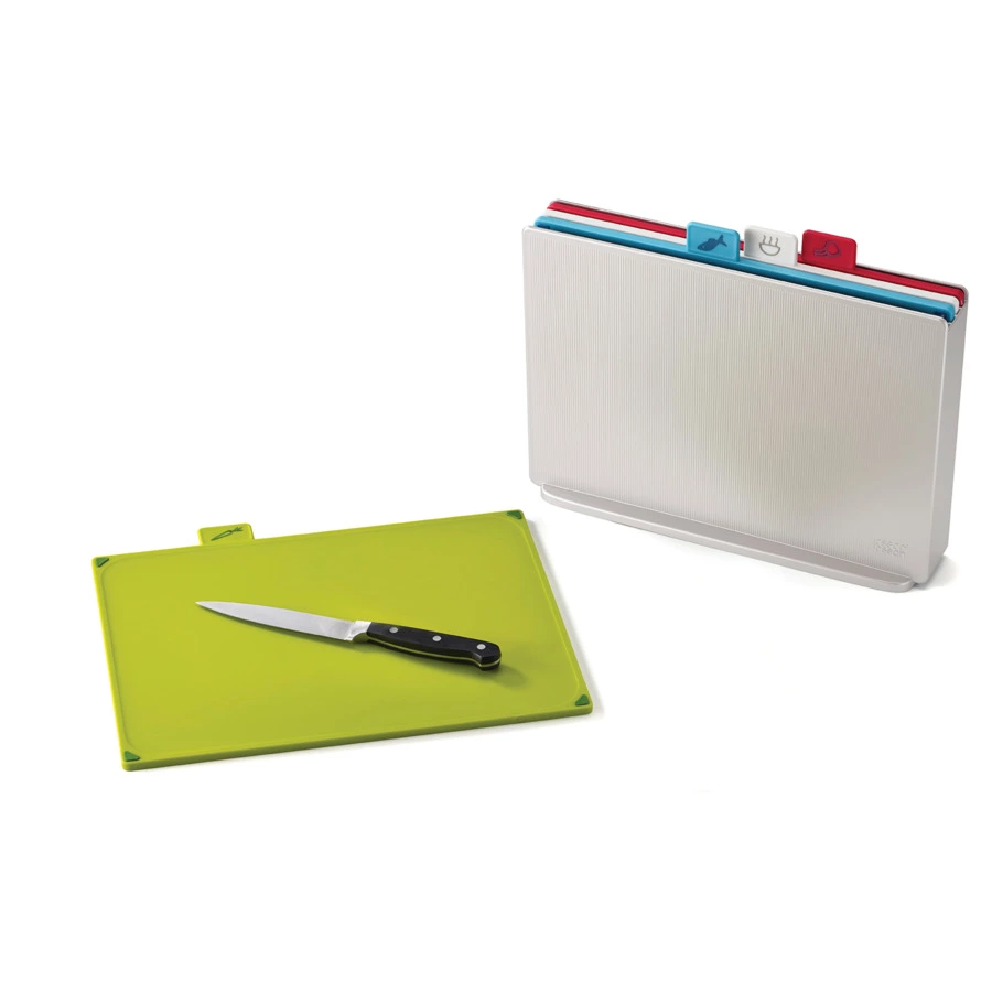 Набор разделочных досок Joseph Joseph Index 17 Regular (серебристый), 4шт в подставке