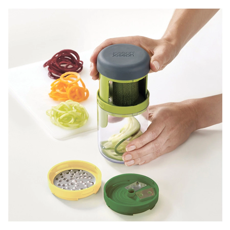 Терка спиралайзер Joseph Joseph "Spiro" с тремя лезвиями и контейнером для хранения