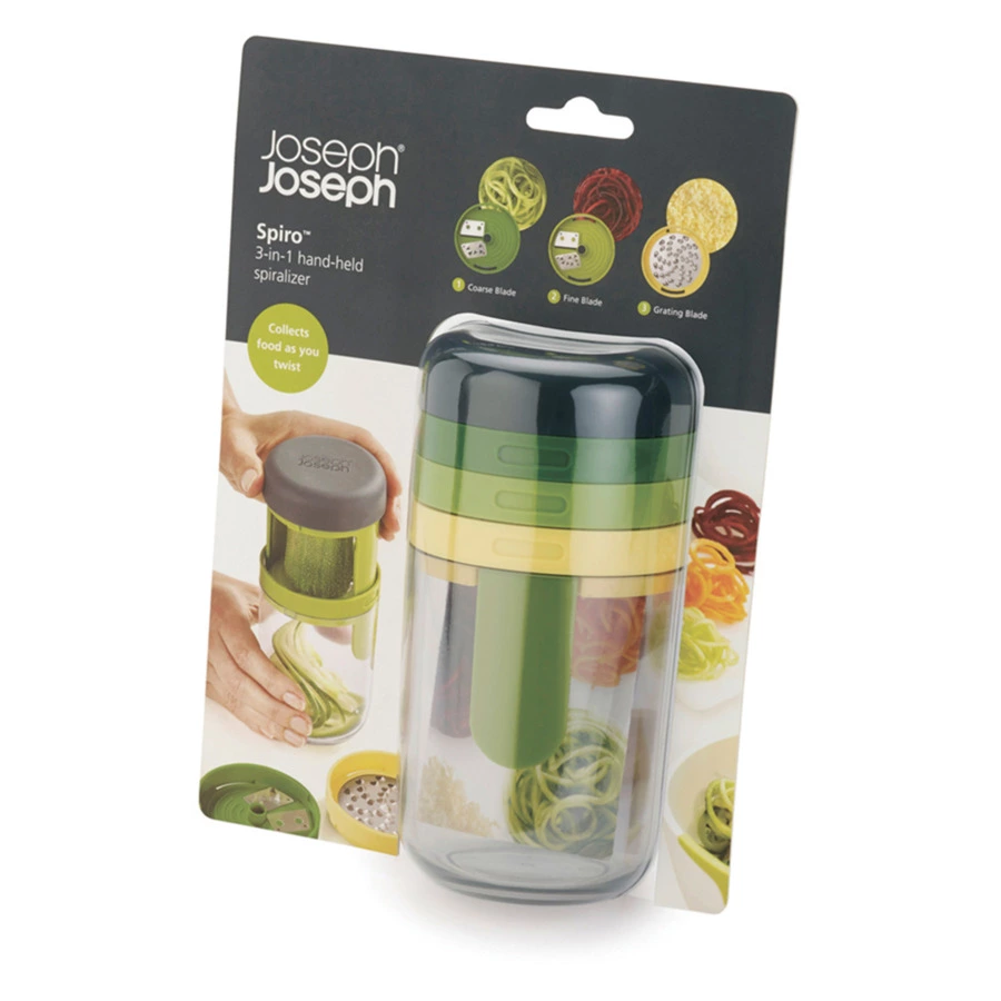 Терка спиралайзер Joseph Joseph "Spiro" с тремя лезвиями и контейнером для хранения