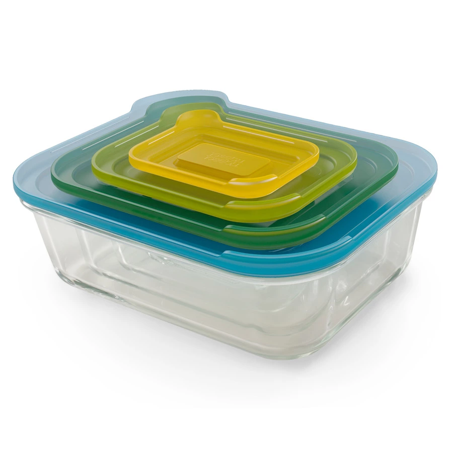 Набор из 4 контейнеров "Nest" стеклянный