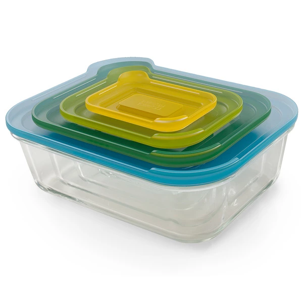 Набор из 4 контейнеров "Nest" стеклянный