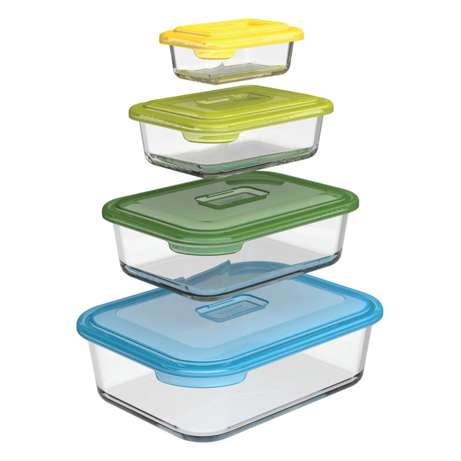 Набор из 4 контейнеров "Nest" стеклянный
