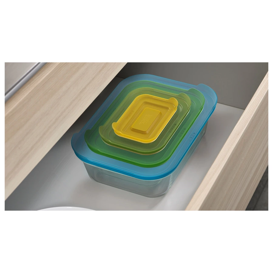 Набор из 4 контейнеров "Nest" стеклянный