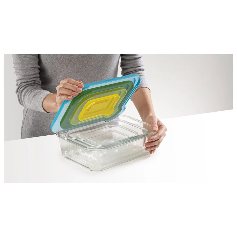 Набор из 4 контейнеров "Nest" стеклянный