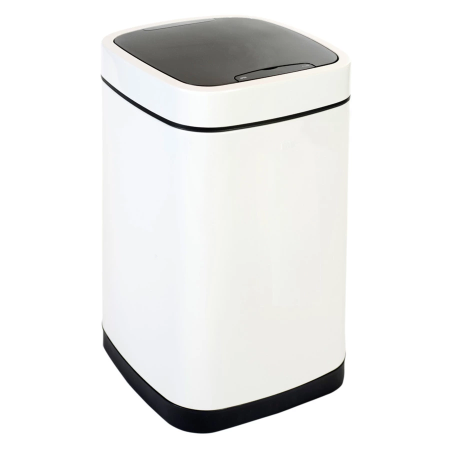 Ведро для мусора сенсорное EKO Ecosmart 28 л, сталь нержавеющая, белое