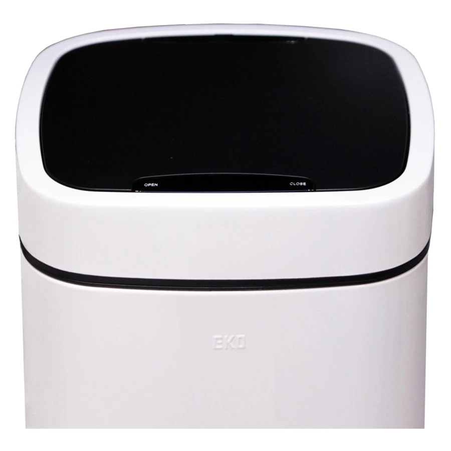 Ведро для мусора сенсорное EKO Ecosmart 28 л, сталь нержавеющая, белое