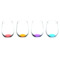 Набор стаканов для воды Riedel O Wine Happy O Vol.2 335 мл, с разноцветным дном, 4шт