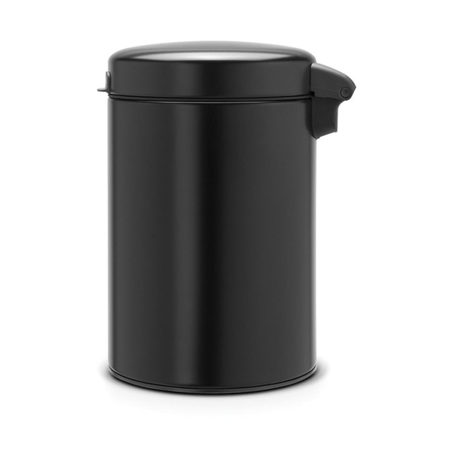 Бак для мусора настенный Brabantia НьюАйкон 3 л, сталь нержавеющая, черный