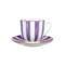 Чашка фиолетовая с блюдцем ИФЗ Да и нет Ландыш 2, фарфор костяной, фиолетовая