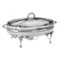 Мармит овальный с подогревом, с крышкой Queen Anne 33 см, сталь, посеребрение