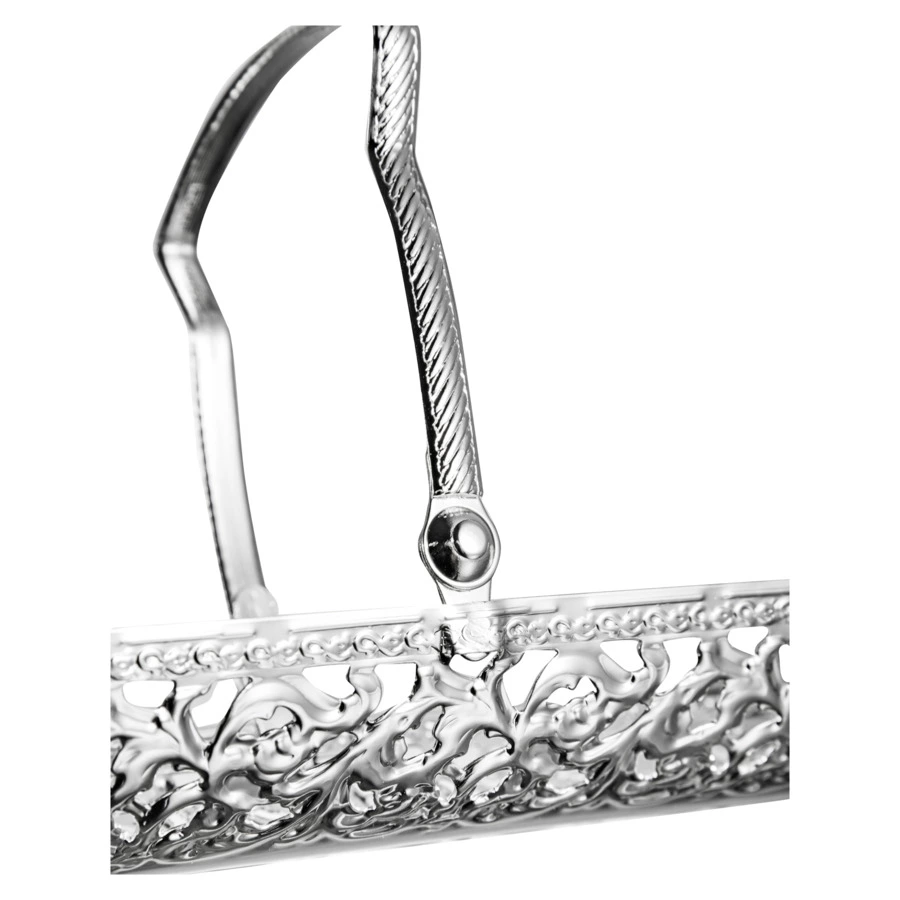 Блюдо для печенья с ручкой, на ножках Queen Anne 22х7х11 см, сталь, посеребрение