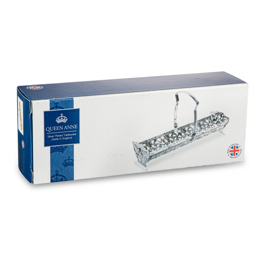 Блюдо для печенья с ручкой, на ножках Queen Anne 22х7х11 см, сталь, посеребрение