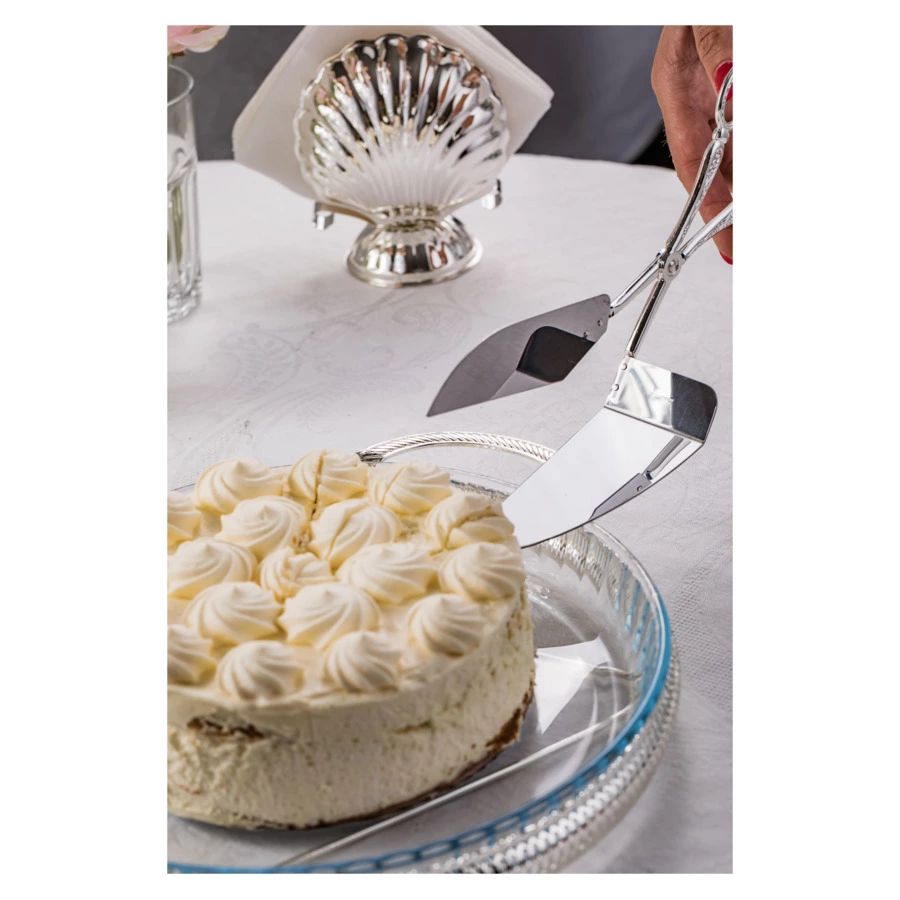 Лопатка-ножницы для торта Queen Anne 25 см, сталь, посеребрение