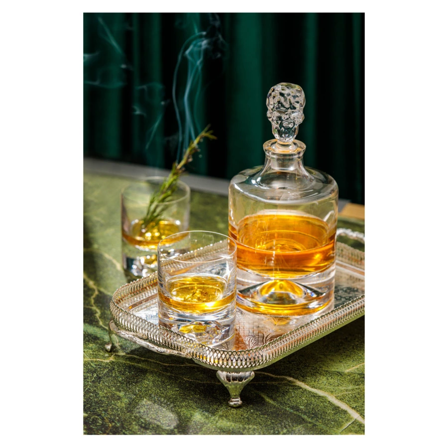 Поднос прямоугольный с ручками, на ножках Queen Anne 64х34 см, сталь, посеребрение