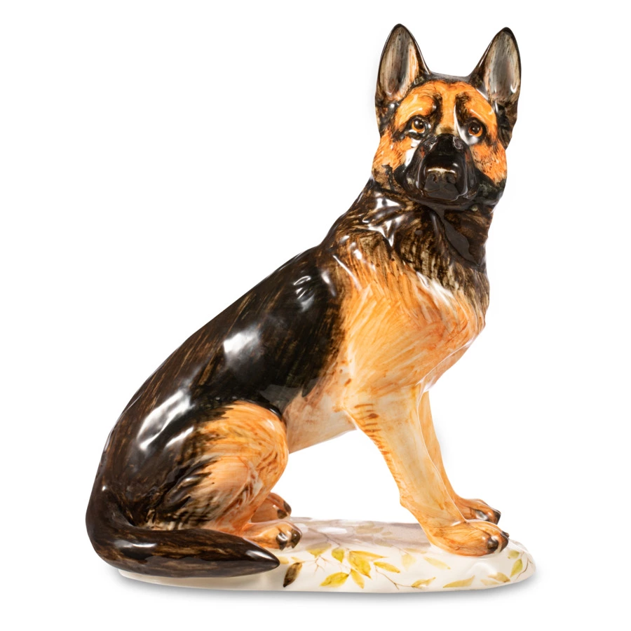 Скульптура Терра керамос Овчарка в красках 24 см, фарфор