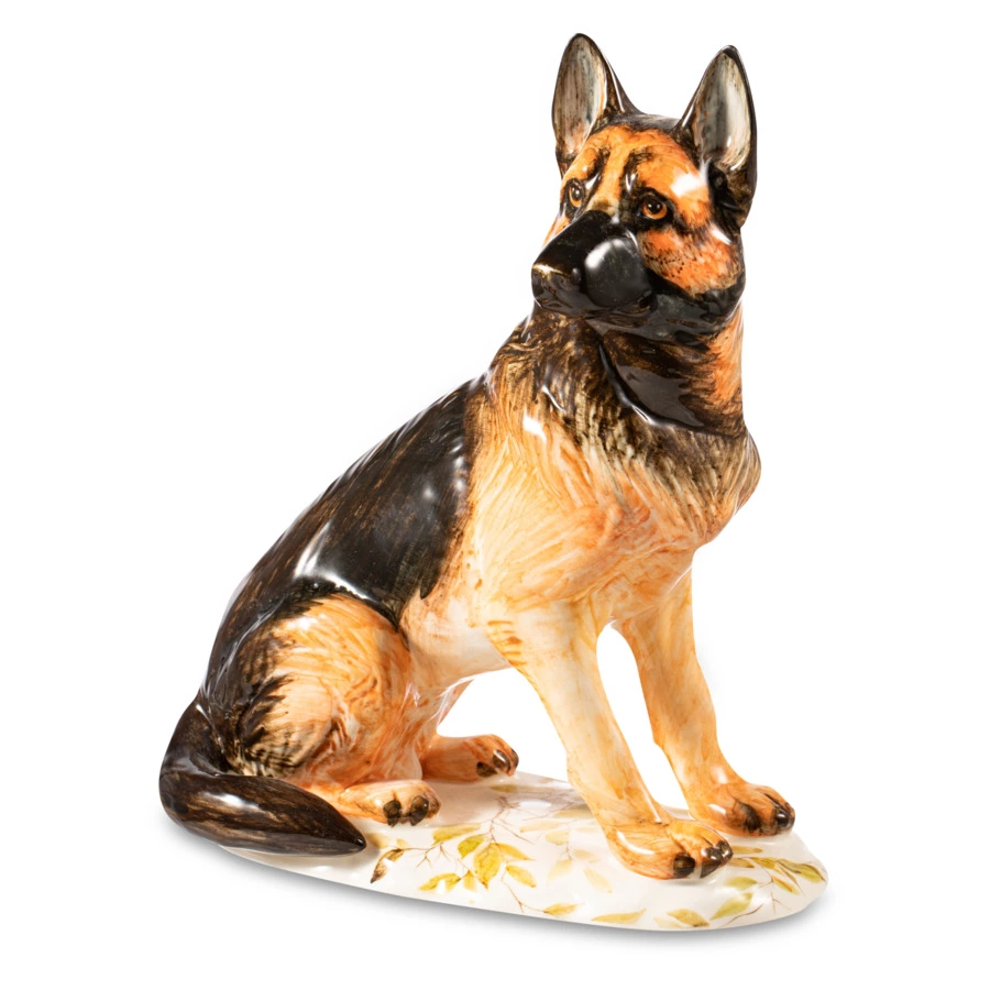 Скульптура Терра керамос Овчарка в красках 24 см, фарфор