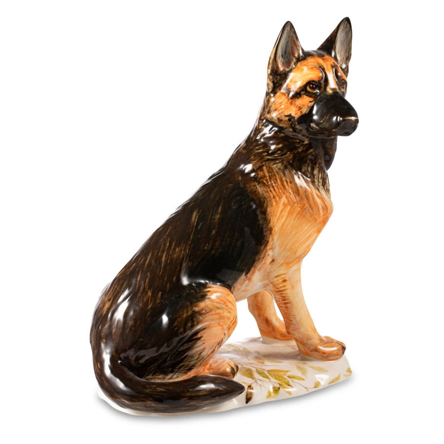Скульптура Терра керамос Овчарка в красках 24 см, фарфор