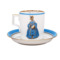 Чашка чайная с блюдцем ИФЗ Modes de Paris Гербовая 220 мл, фарфор твердый, синий