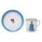 Чашка чайная с блюдцем ИФЗ Modes de Paris Гербовая 220 мл, фарфор твердый, синий
