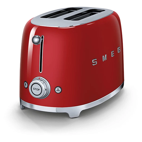 Тостер на 2 ломтика SMEG TSF01RDEU, 950 Вт, красный