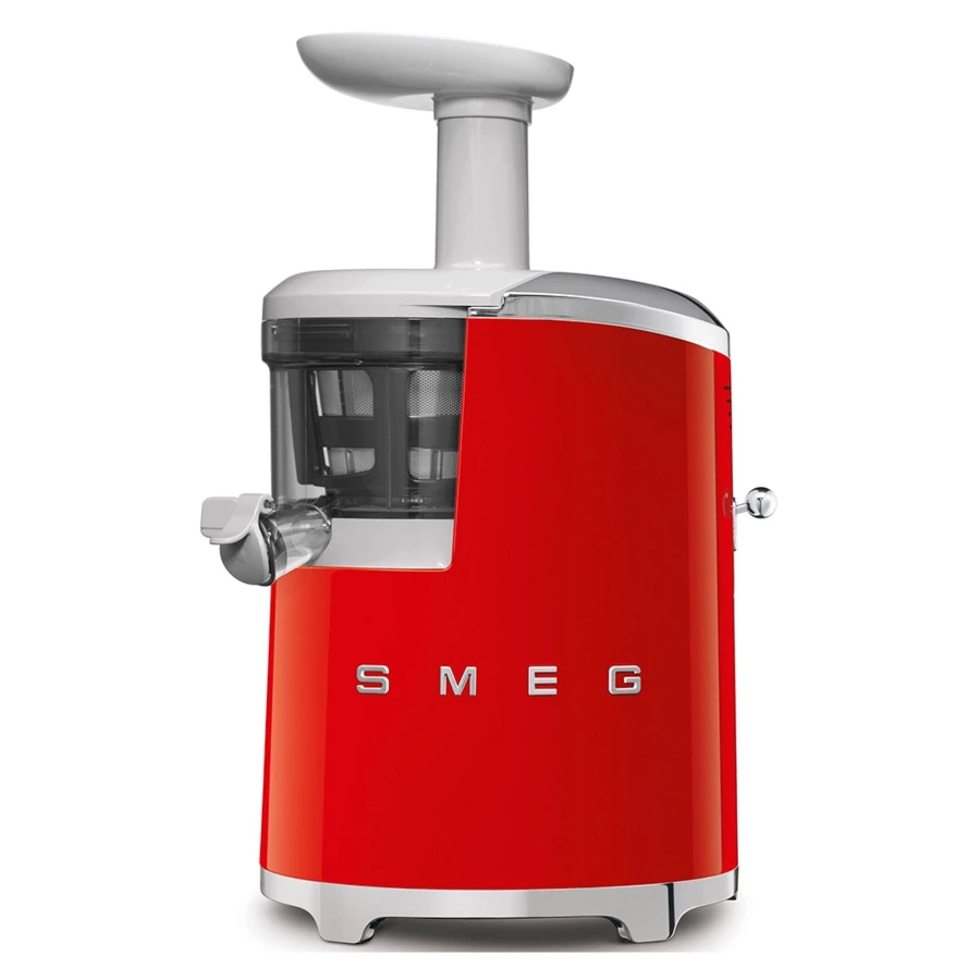 Соковыжималка шнековая SMEG SJF01RDEU, 43 об/мин, корпус пластик, красный