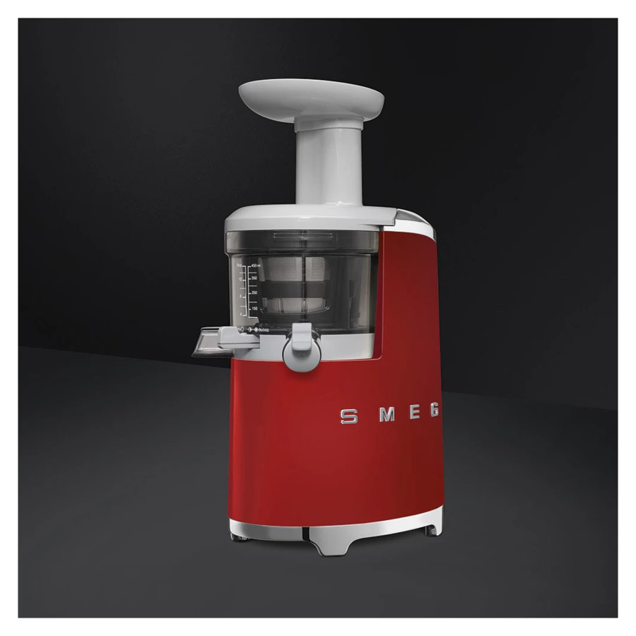 Соковыжималка шнековая SMEG SJF01RDEU, 43 об/мин, корпус пластик, красный
