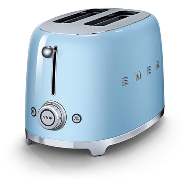 Тостер на 2 ломтика SMEG TSF01PBEU, 950 Вт, голубой