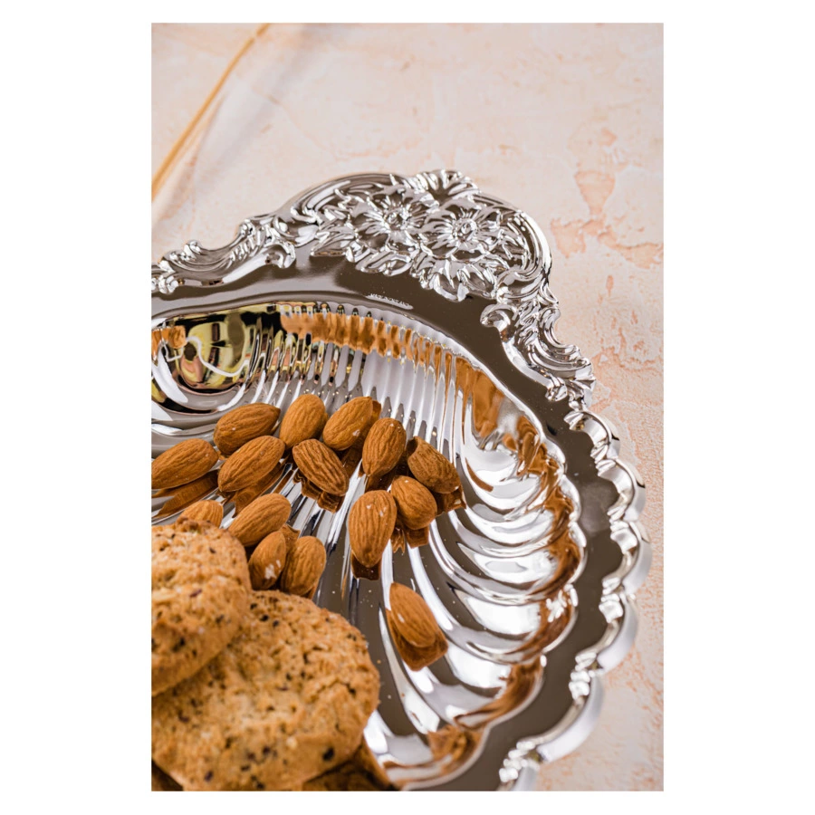 Блюдо для морепродуктов Queen Anne Ракушка 24 см, сталь, посеребрение