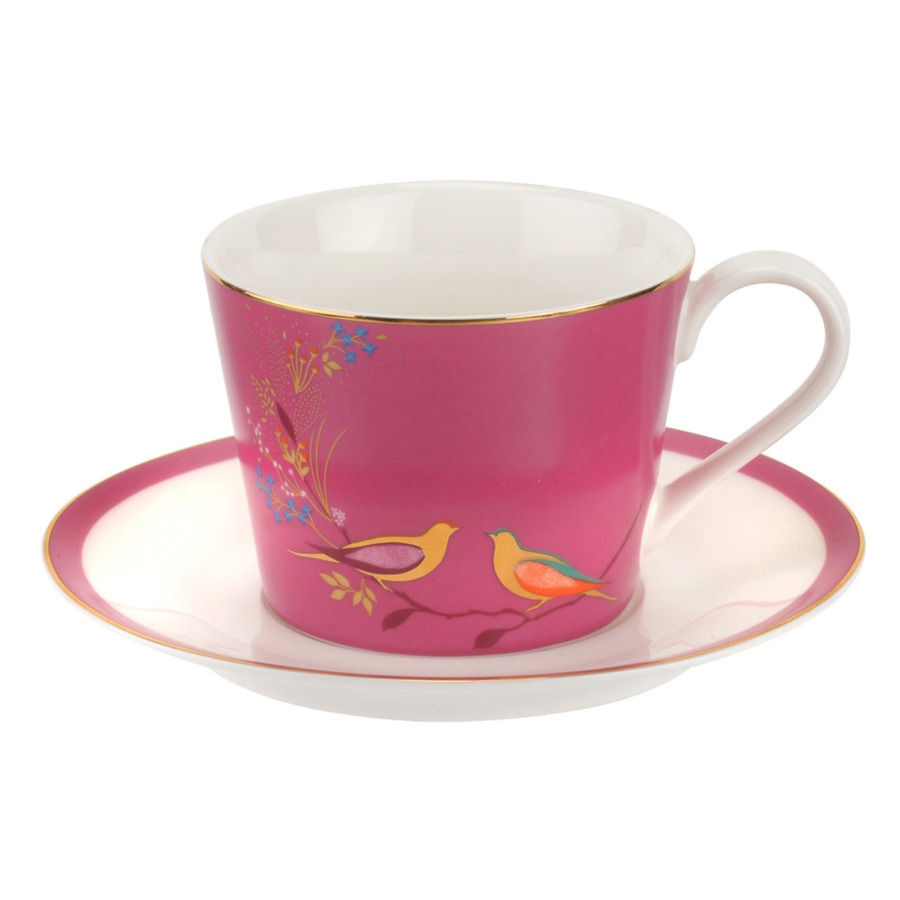 Чашка чайная с блюдцем Portmeirion Сара Миллер Челси 200 мл, розовая
