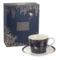 Чашка чайная с блюдцем Portmeirion Сара Миллер Челси 200 мл, темно-синяя