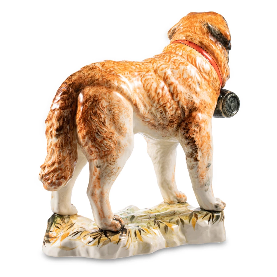 Скульптура Терра керамос Сенбернар краски, фарфор