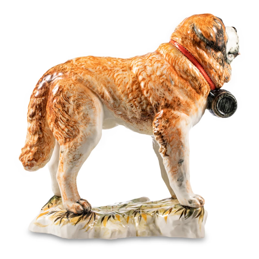 Скульптура Терра керамос Сенбернар краски, фарфор