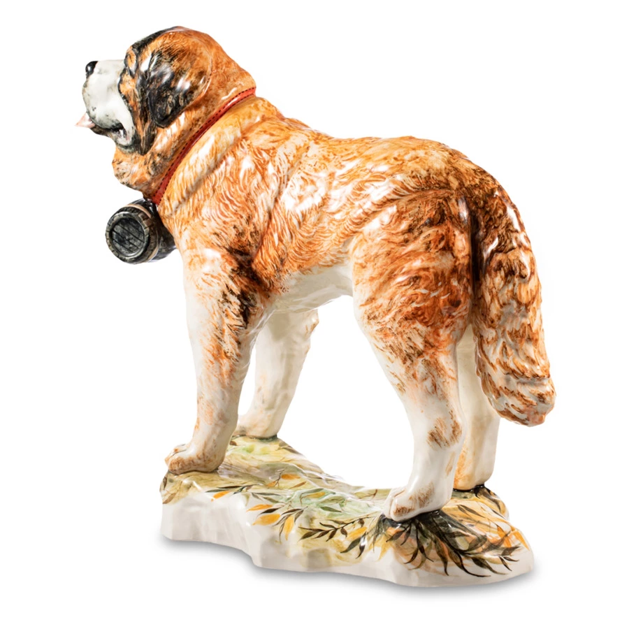 Скульптура Терра керамос Сенбернар краски, фарфор