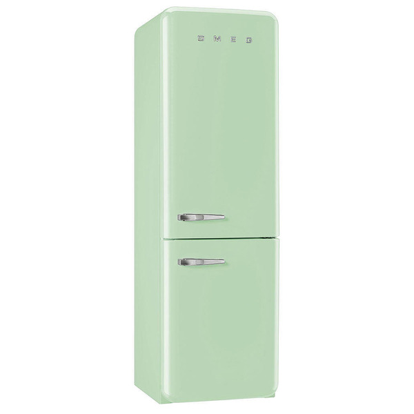Отдельностоящий двухдверный холодильник, No-Frost FAB32RVN1, цвет зеленый, стиль 50-х годов
