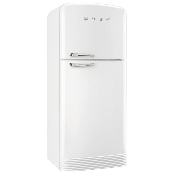 Отдельностоящий двухдверный холодильник, No-Frost FAB50RWH, цвет белый, стиль 50-х годов