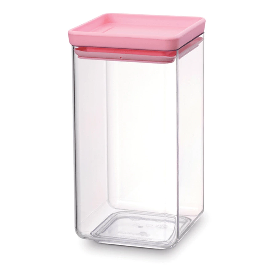 Контейнер прямоугольный Brabantia 1,6 л, пластик, розовый