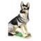 Скульптура Терра Керамос Овчарка 23х25 см, фарфор, надглазурная роспись
